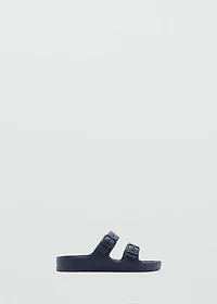 Flip-flops with buckle straps