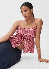 Printed strap top