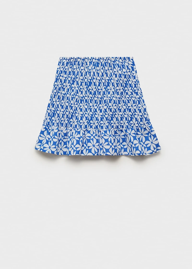 Printed pleated skirt