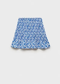 Printed pleated skirt