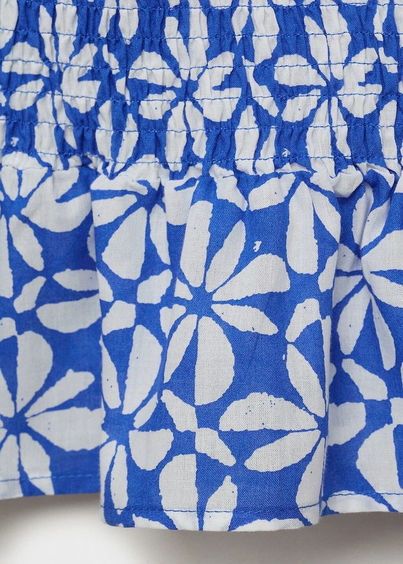 Printed pleated skirt