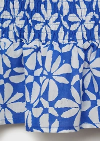 Printed pleated skirt