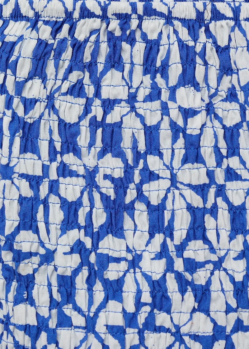 Printed pleated skirt