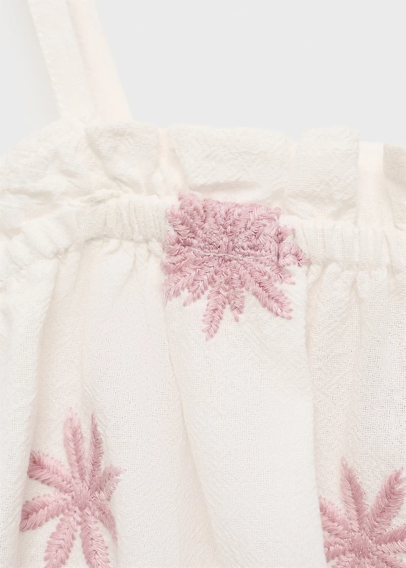 Embroidered crop top