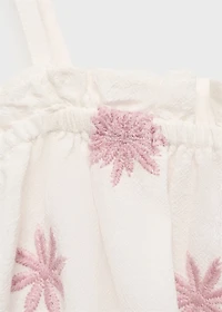 Embroidered crop top