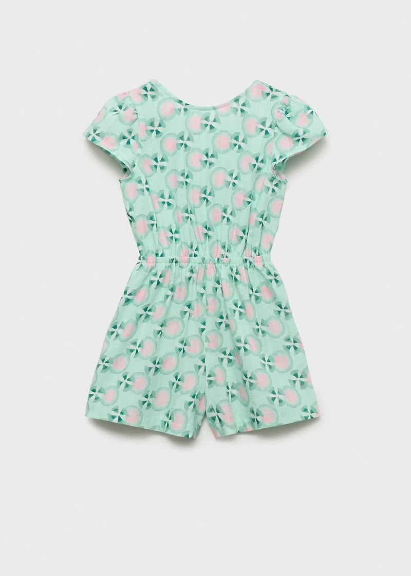 Printed short jumpsuit