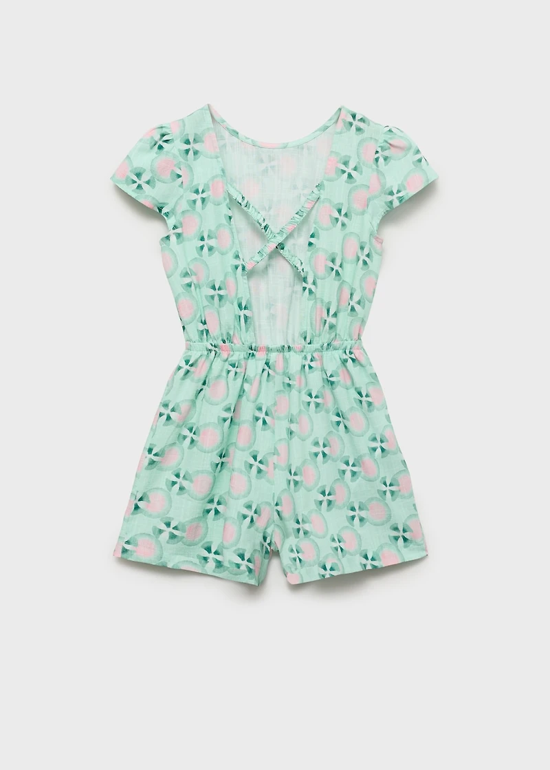 Printed short jumpsuit