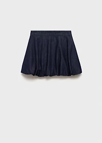 Balloon denim skirt