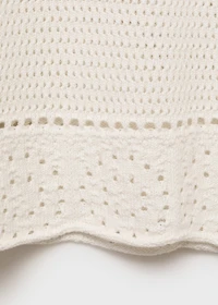 Knitted dress with lace pattern