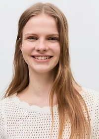 Knitted dress with lace pattern