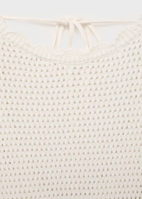 Knitted dress with lace pattern