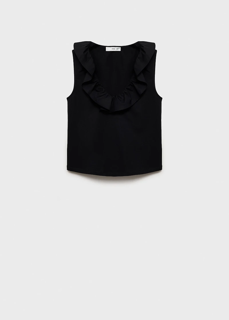 Cotton top with ruffles