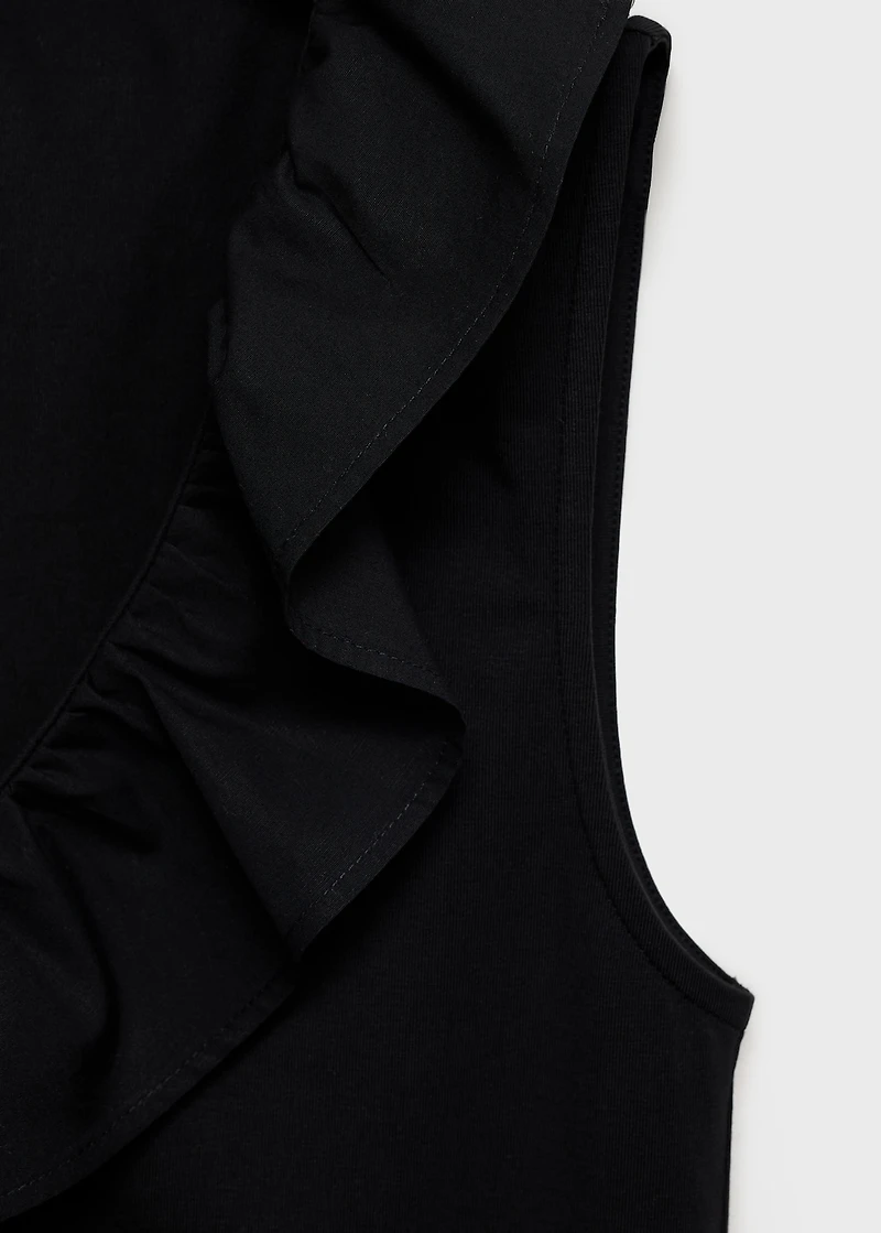Cotton top with ruffles