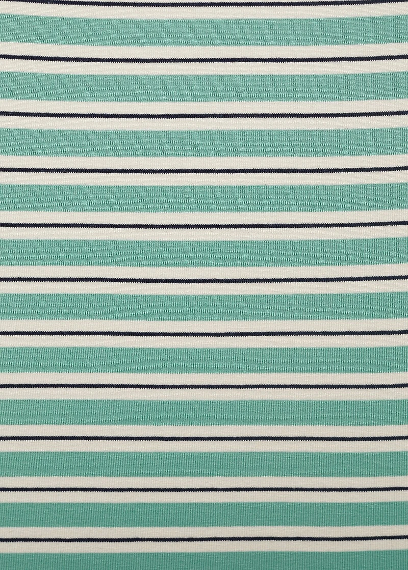 Striped boat-neck top