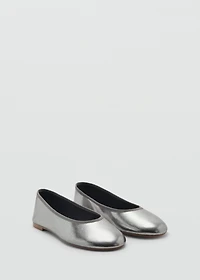 Metallic ballet flats