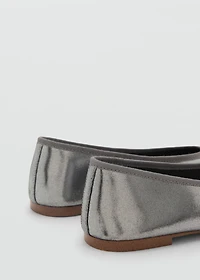 Metallic ballet flats
