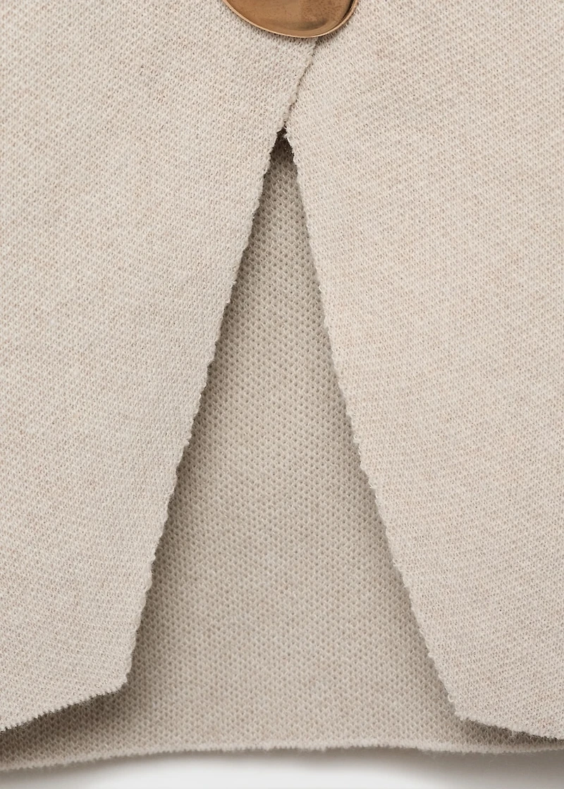 Fine-knit jacket with jewel buttons