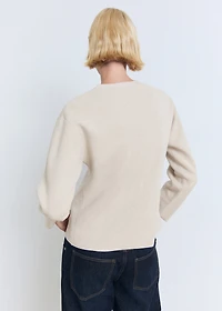 Fine-knit jacket with jewel buttons