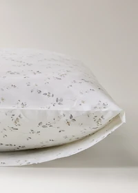 Two percale cotton floral pillowcases 50x75 cm