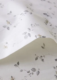 Two percale cotton floral pillowcases 50x75 cm