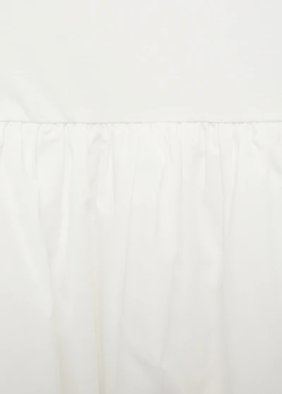 Combined dress with puffed hem