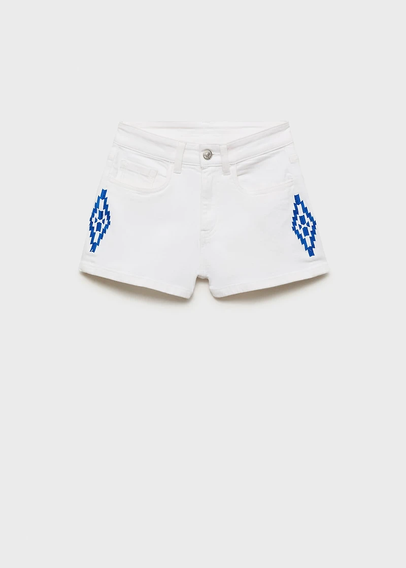 Shorts with embroidered detail