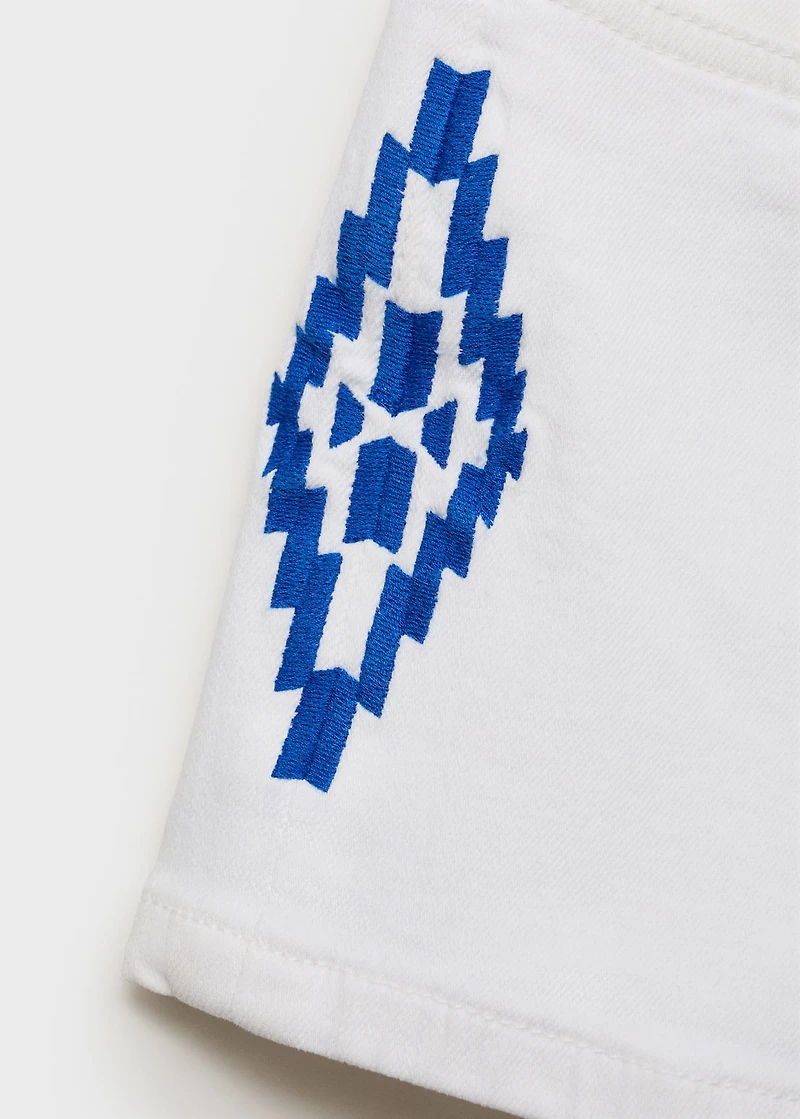 Shorts with embroidered detail