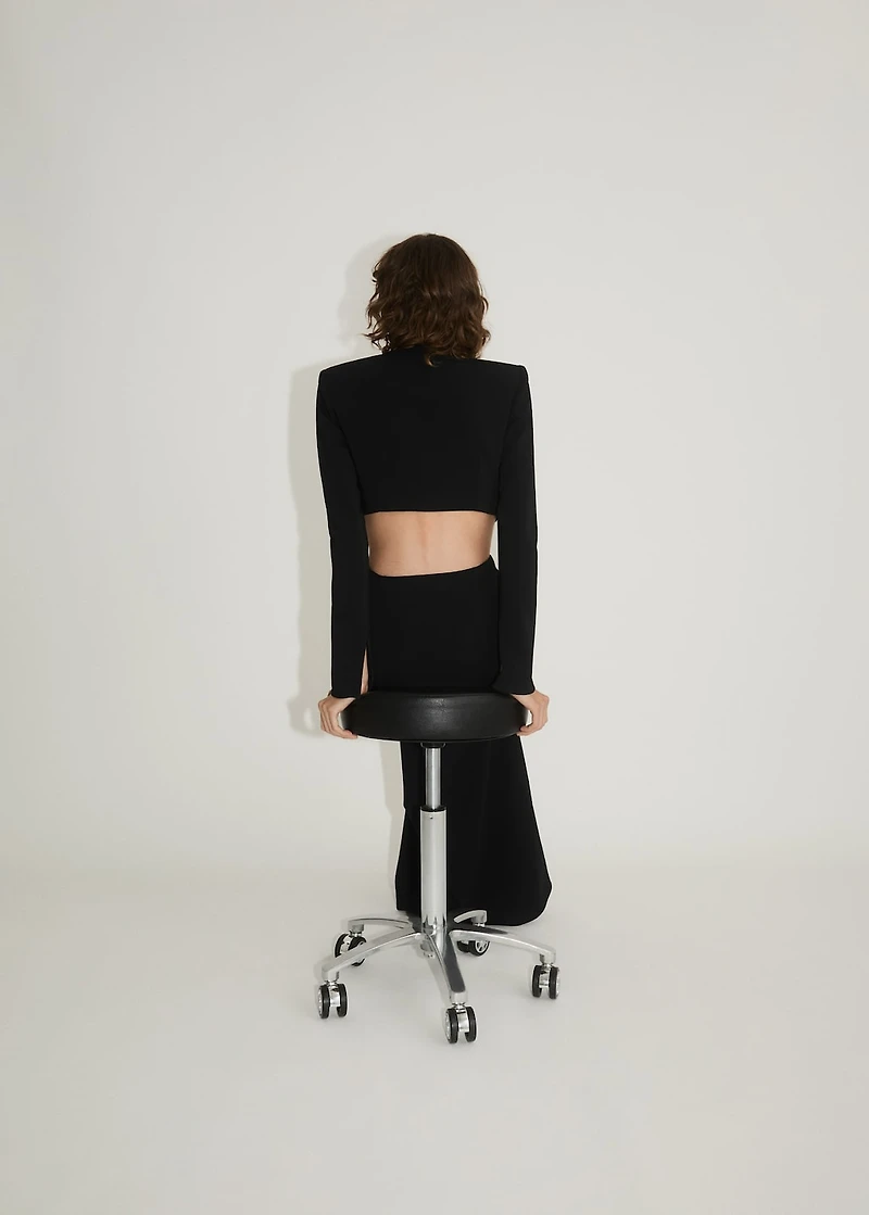 Dress with side slits and metallic detail