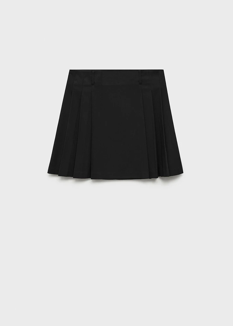 Pleated mini-skirt