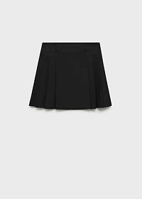 Pleated mini-skirt