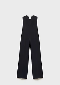 Structured sweetheart neckline jumpsuit