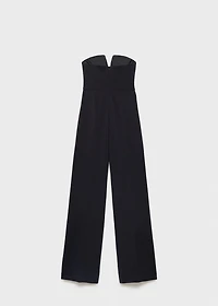 Structured sweetheart neckline jumpsuit