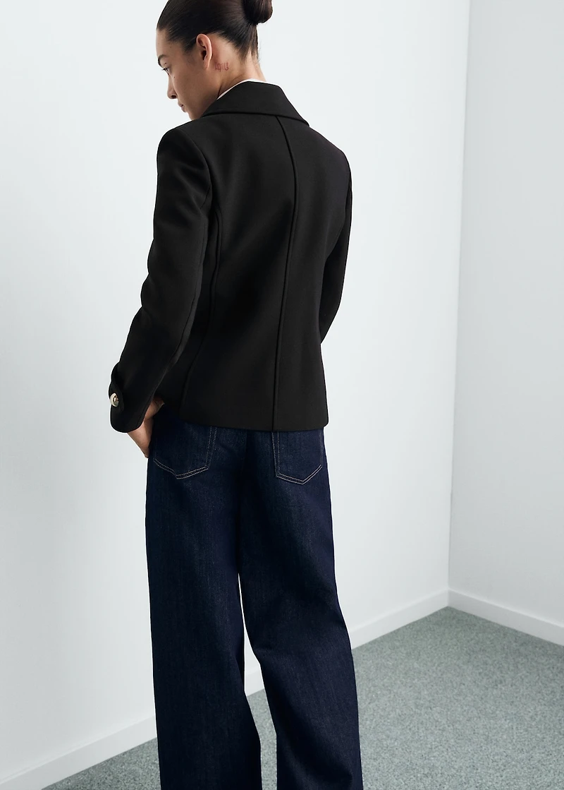 Double-breasted jacket with lapels