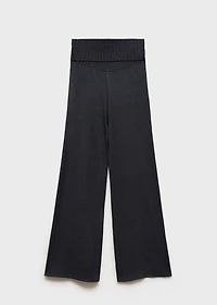 Wide leg knitted maternity pants