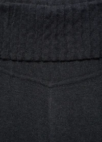 Wide leg knitted maternity pants