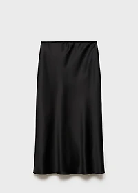 Midi satin skirt