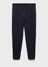Brushed joggers with elastic waistband