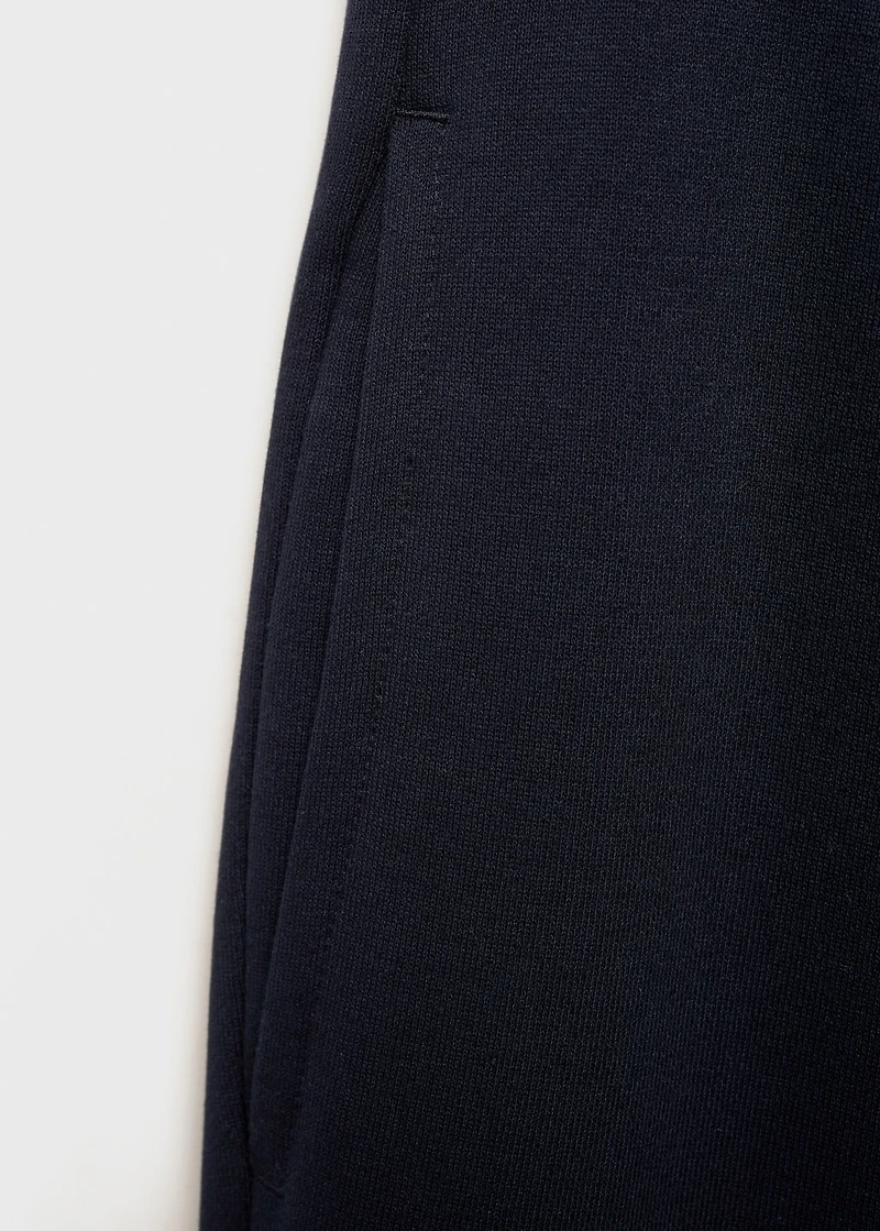 Brushed joggers with elastic waistband