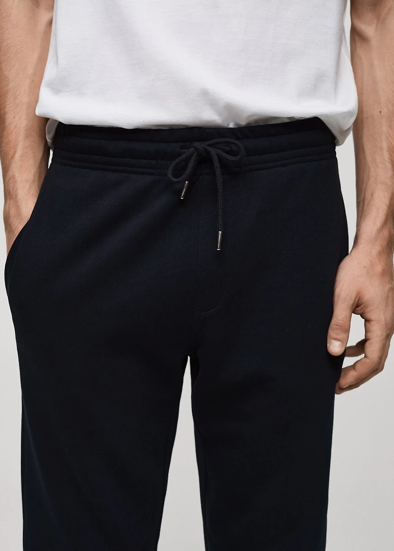 Brushed joggers with elastic waistband