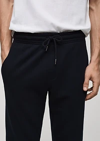 Brushed joggers with elastic waistband