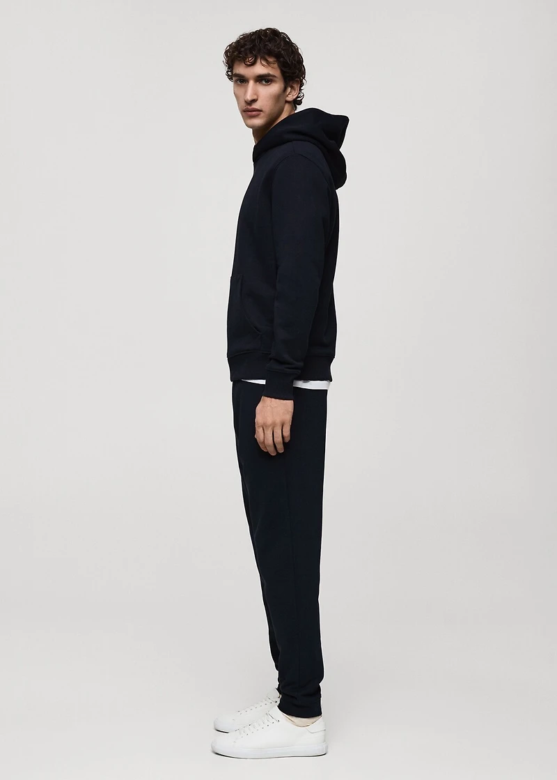 Brushed joggers with elastic waistband