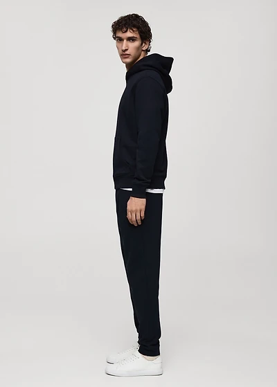 Brushed joggers with elastic waistband