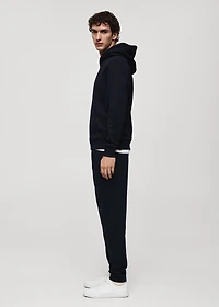 Brushed joggers with elastic waistband