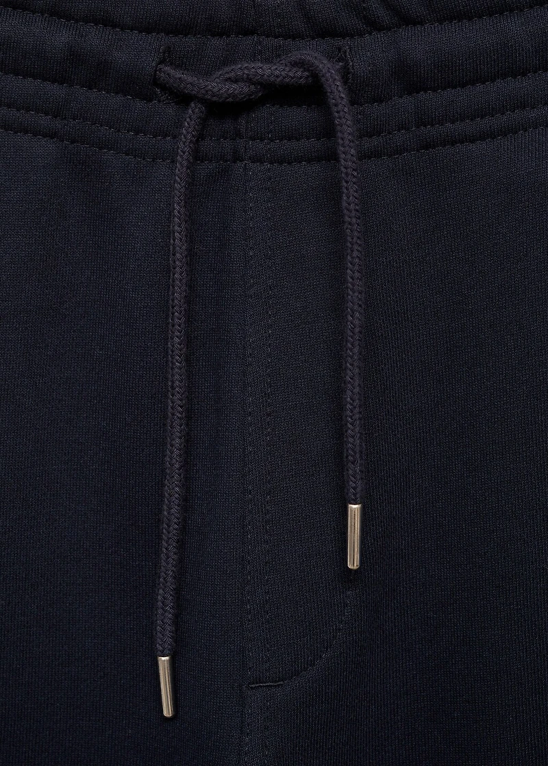 Brushed joggers with elastic waistband