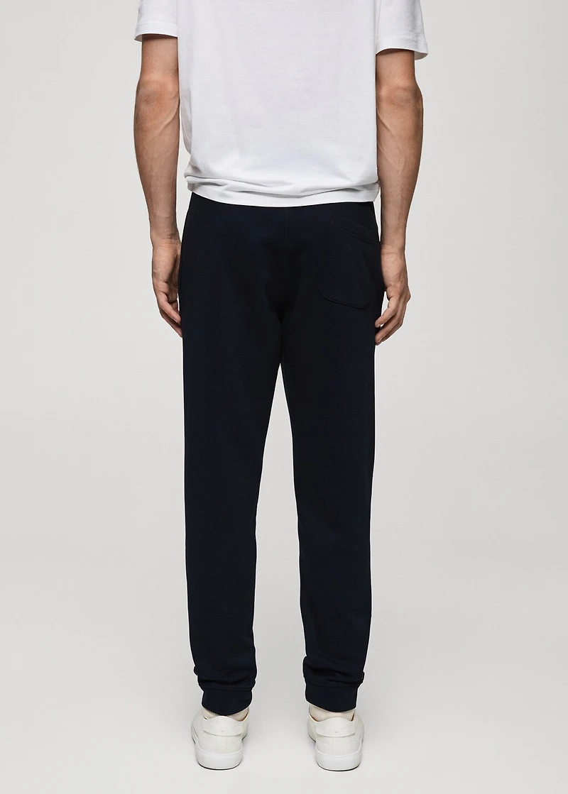 Brushed joggers with elastic waistband