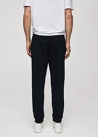 Brushed joggers with elastic waistband
