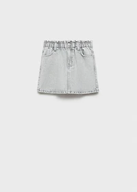 Short denim skirt