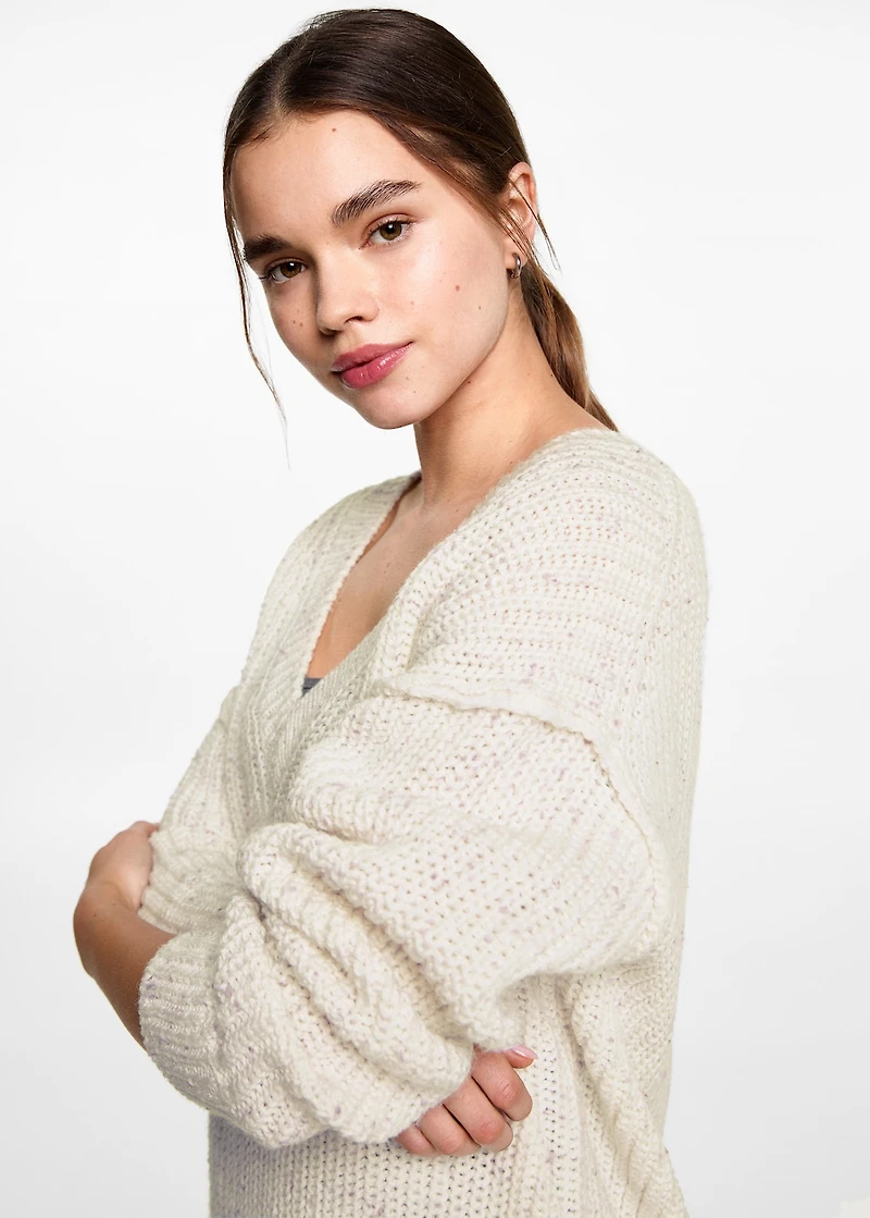 Oversized V-neck sweater