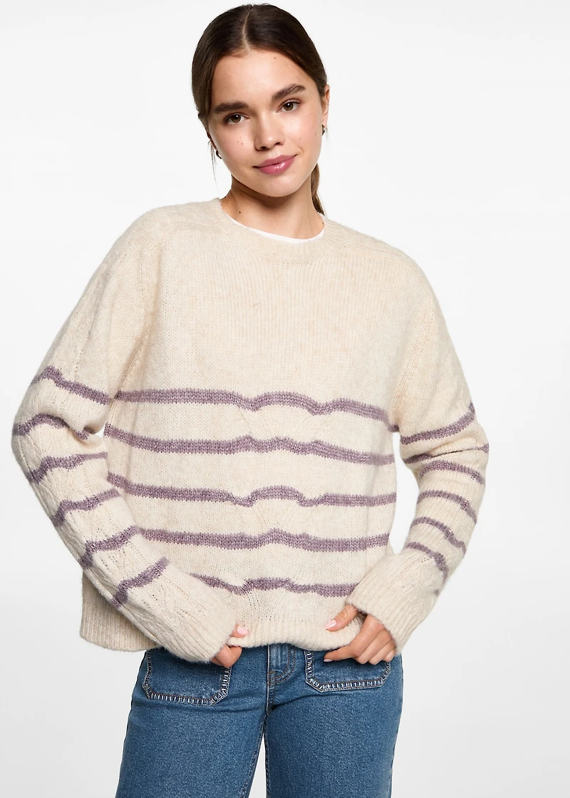 Oversized striped sweater