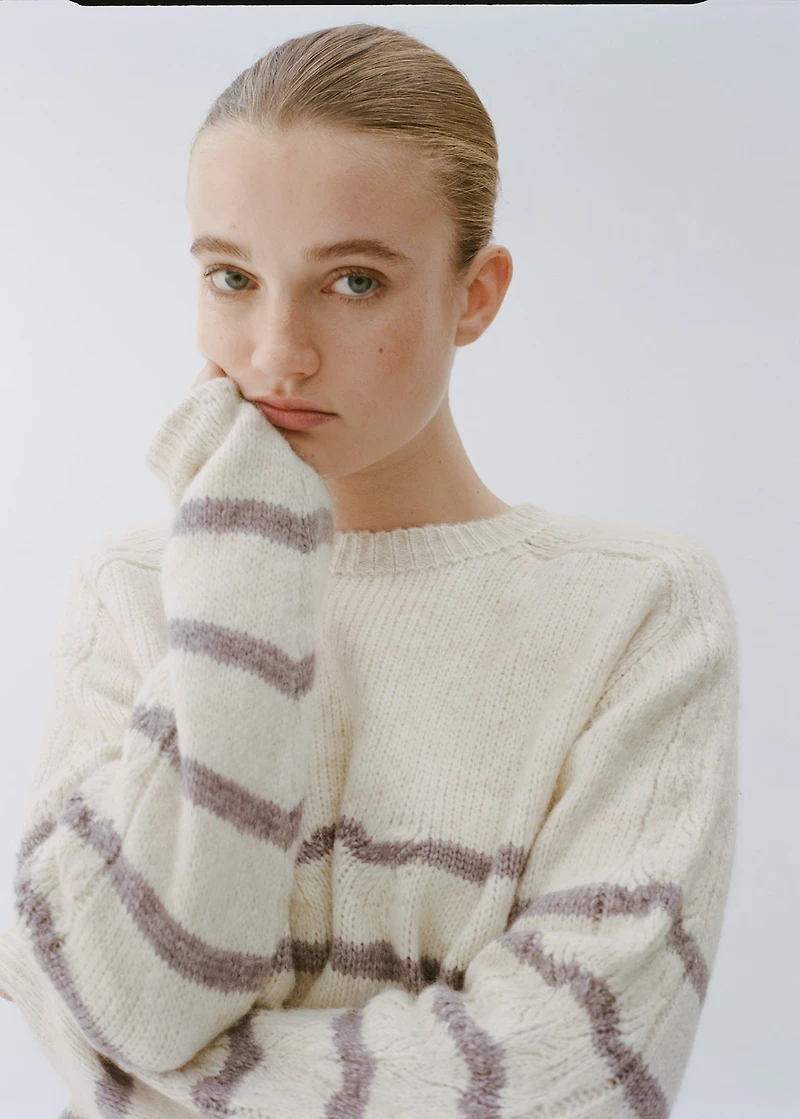 Oversized striped sweater
